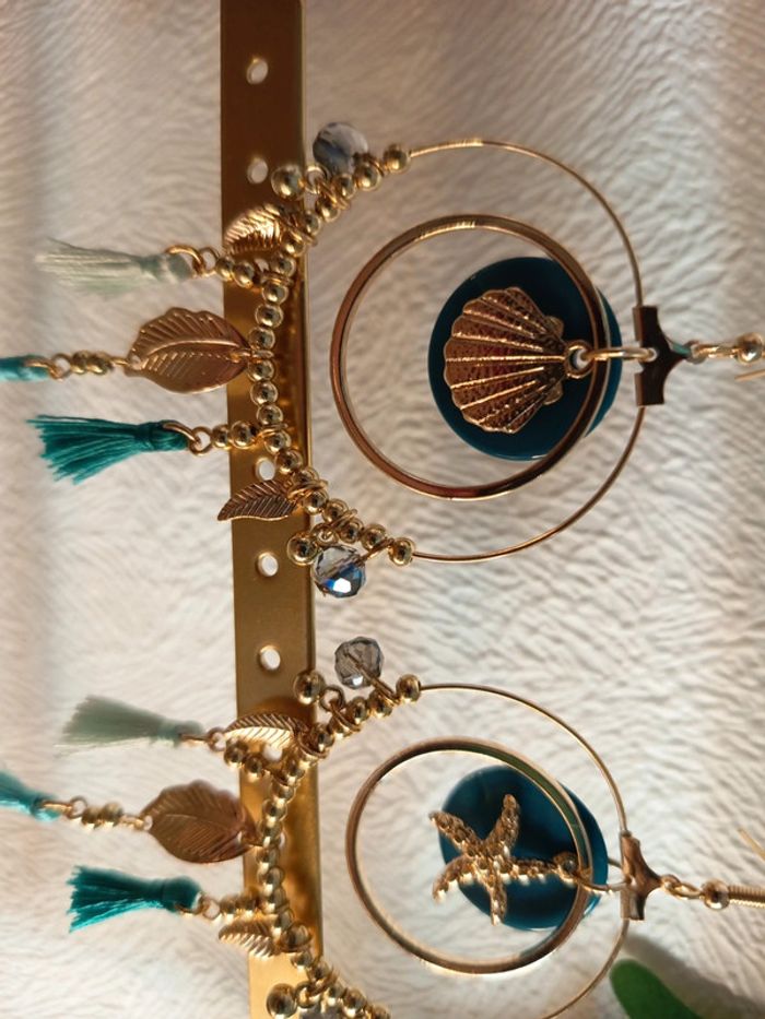 Boucles d’oreilles pendantes – Style marin bohème - photo numéro 4