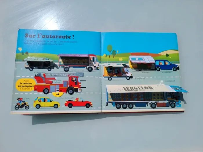 Livre animé de flaps, tirettes.. Kididoc 🚢 Les Transports 🛩 - photo numéro 10