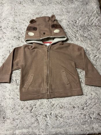 Veste à capuche bébé  18 mois.     Kitchoun 