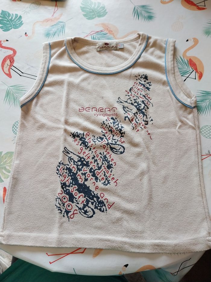 Lot de 2 t-shirts sans manche taille 4 ans pour garçon - photo numéro 2