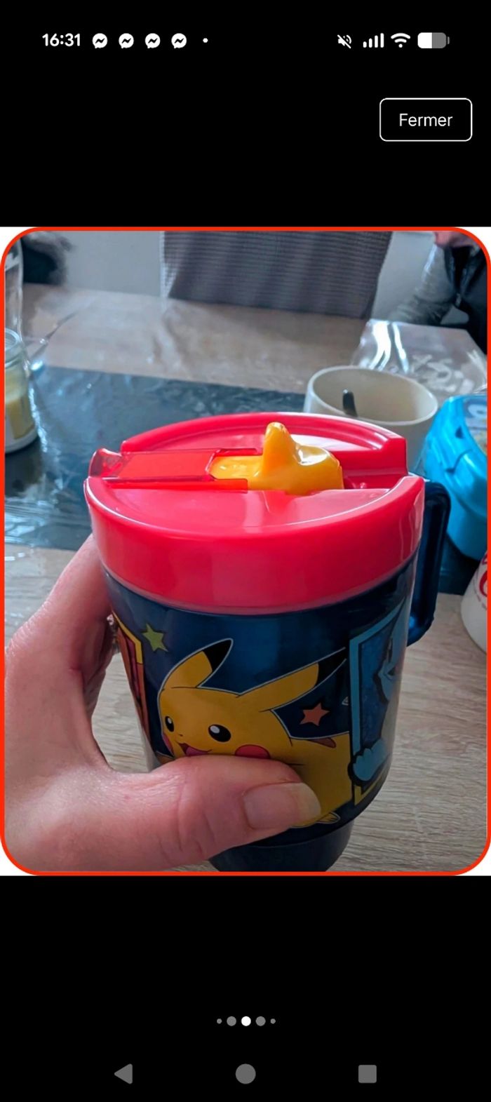 Tasse à paille Pokémon - Pikachu & Starters neuve - photo numéro 6