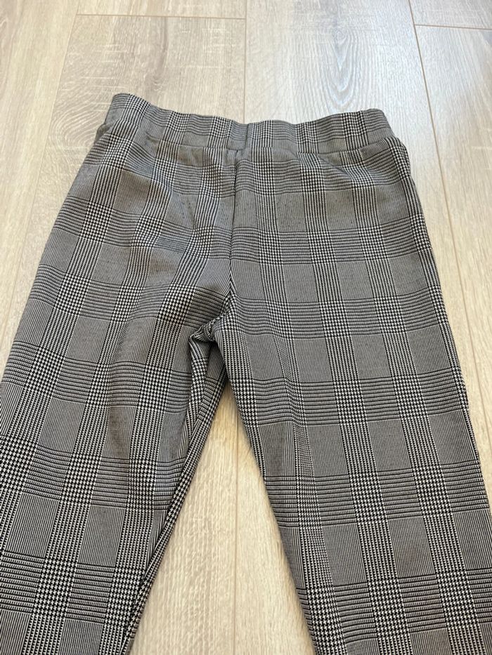 Pantalon style legging épais à carreaux gris 8 ans - photo numéro 2