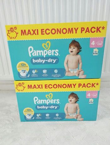 2× Couches Pampers Taille 4 MAXI PACK ×216