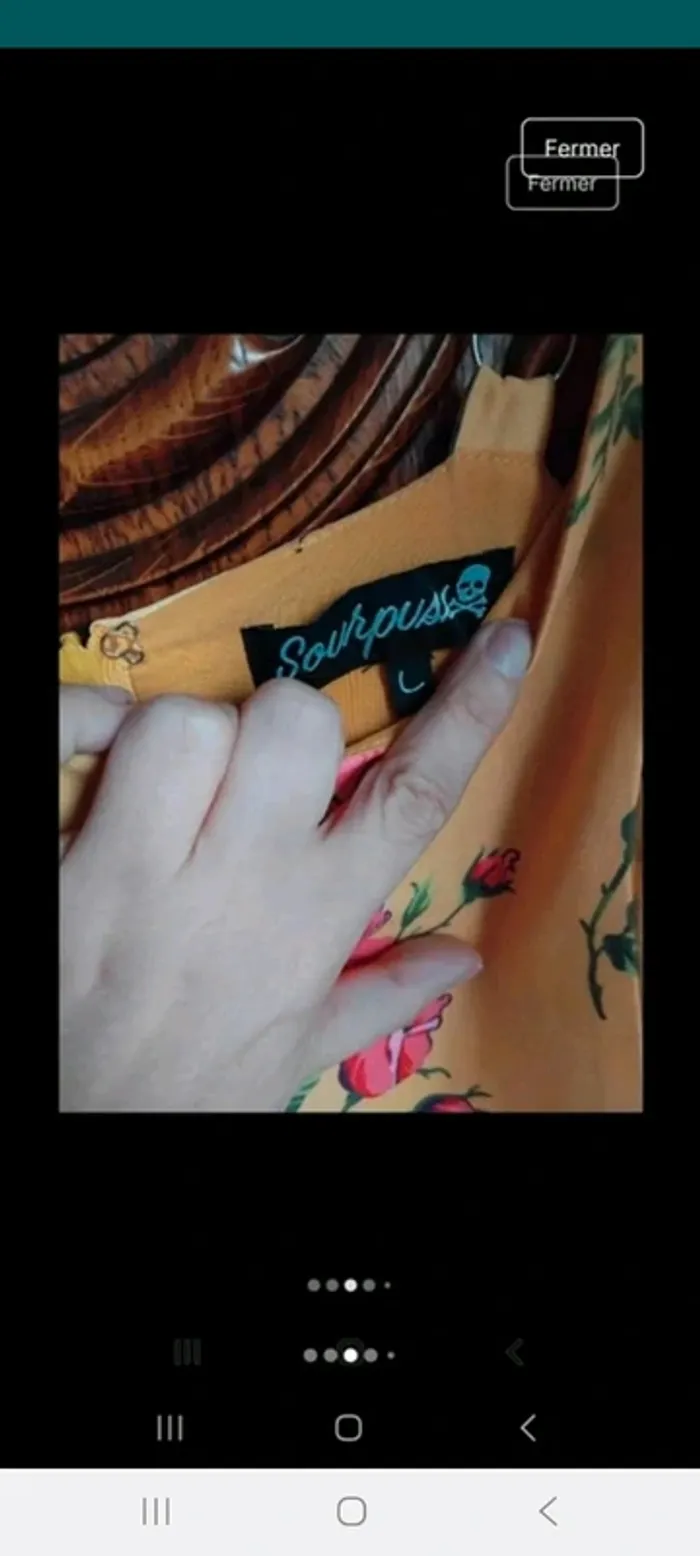 Robe rétro pin-up jaune à fleurs - photo numéro 3