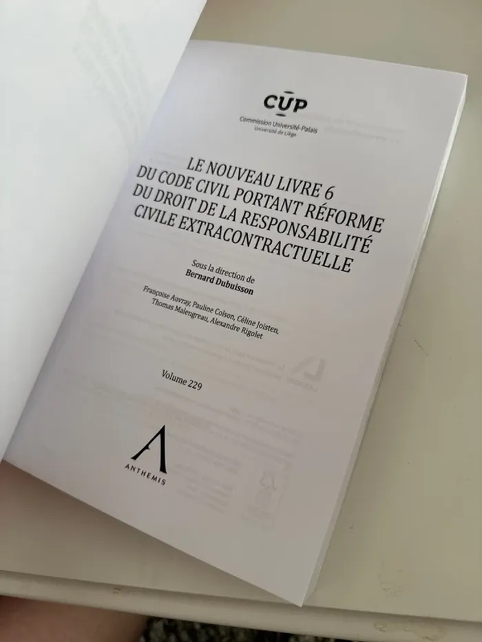 Livre le nouveau livre 6 du code portant réforme du droit de la responsabilité - photo numéro 5