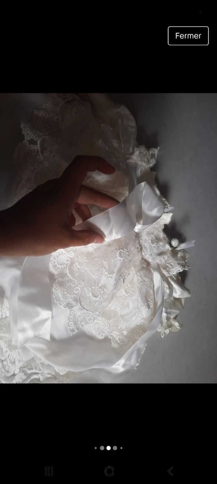 Robe baptême broderie princesse - photo numéro 4