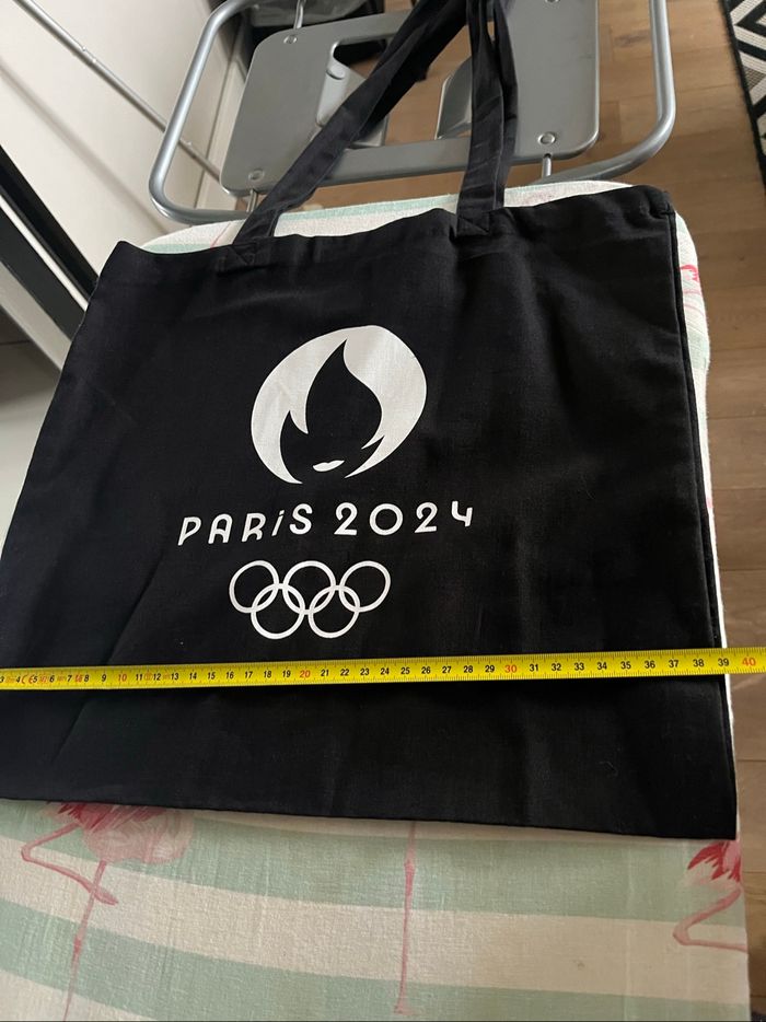 Tote bag noir JO 2024 - photo numéro 3