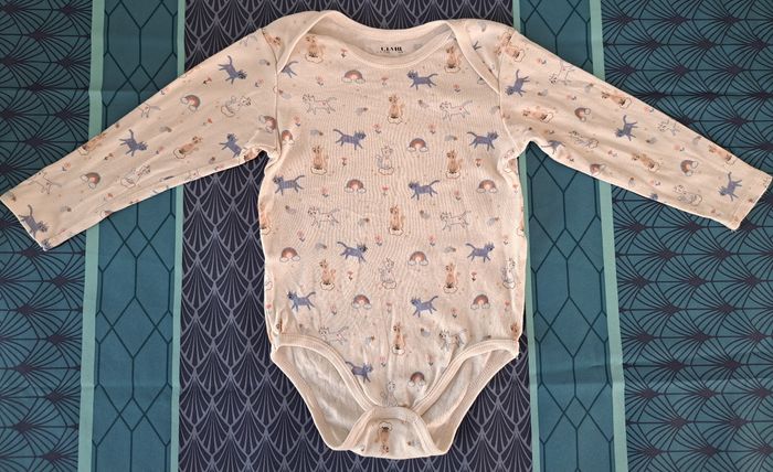 Lot de 4 bodies ML fille 36 mois BE - photo numéro 5