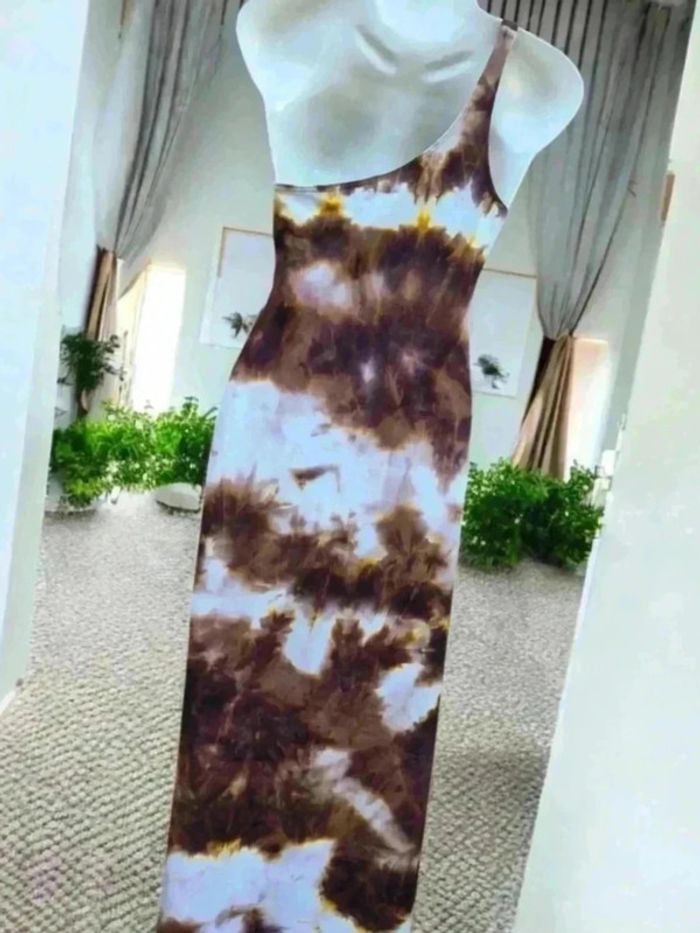 Robe une bretelle marron 🌹40🌹 - photo numéro 2