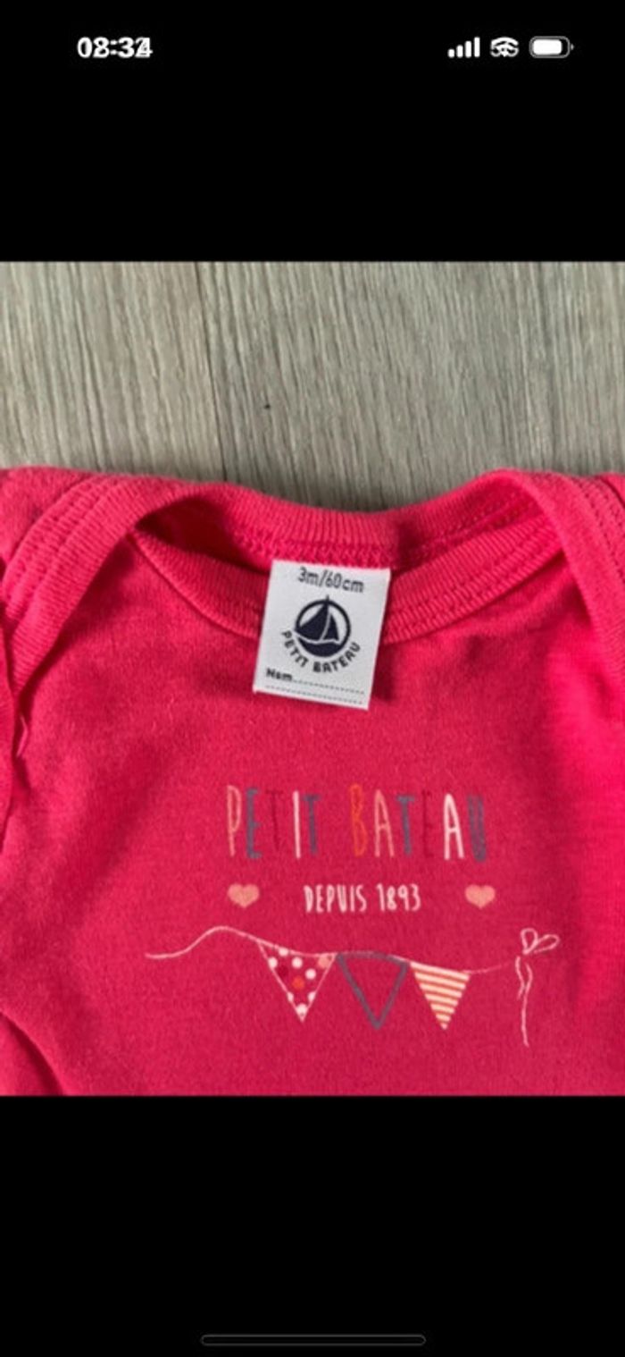 Lot de 3 bodies Petit Bateau taille 3 mois - photo numéro 5