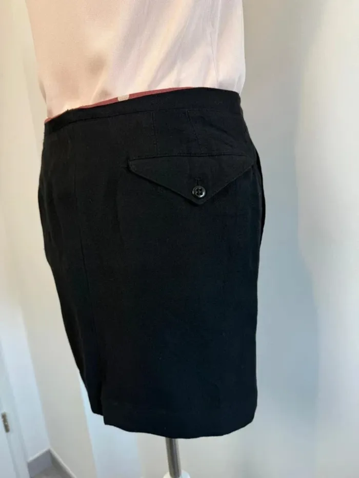 Mini jupe Bellerose noire laine et coton taille 2 soit M parfait état - photo numéro 6