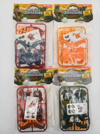 Lot de 4 Kits Dinosaures à Monter – World of Dinosaurs – Neuf