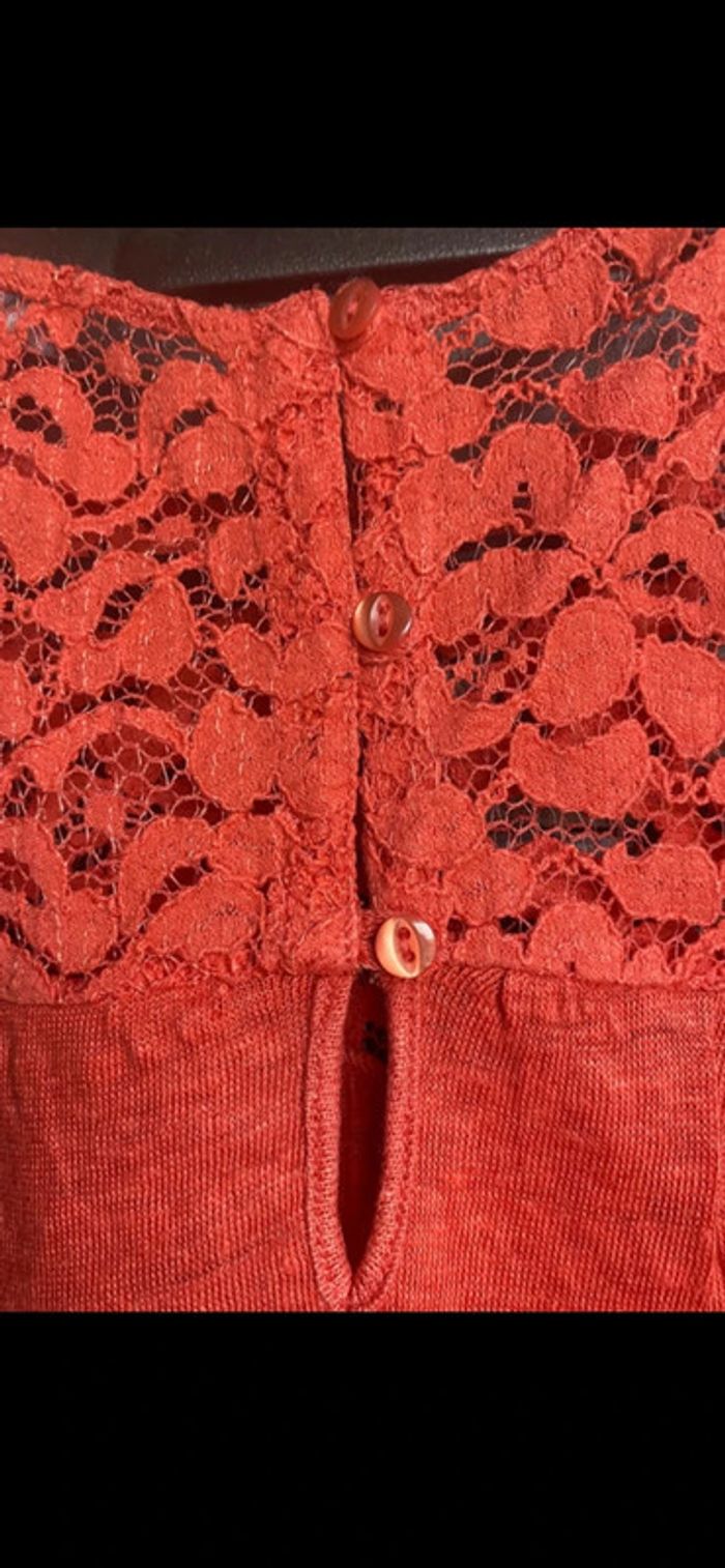 Magnifique haut sans manche, corail, taille L, Etam - photo numéro 7