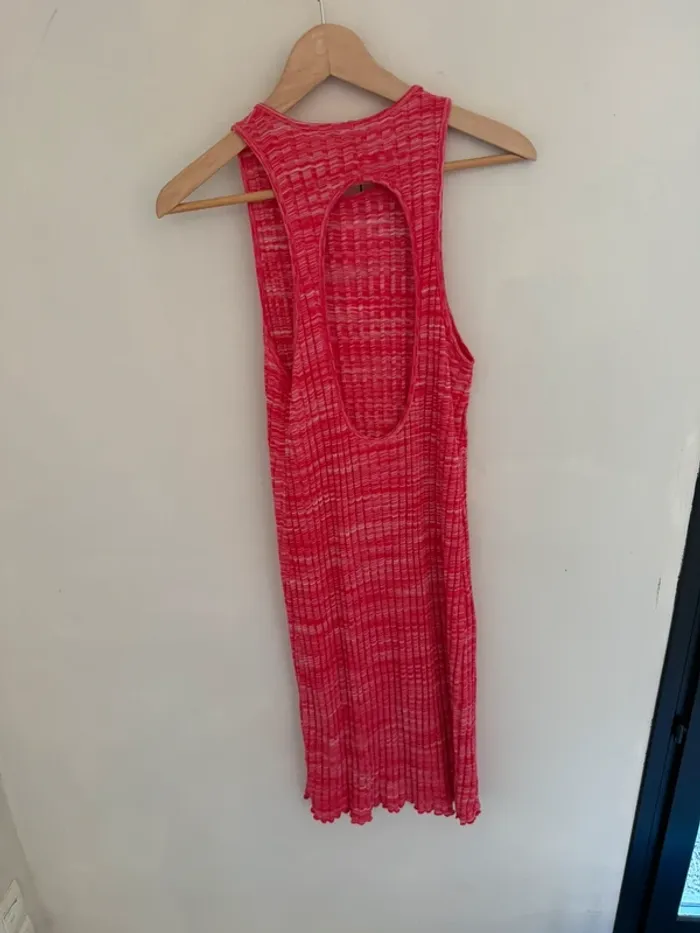 Robe côtelée rose Zara - photo numéro 3