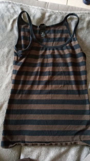 Débardeur bretelles fines, à rayures h&m
