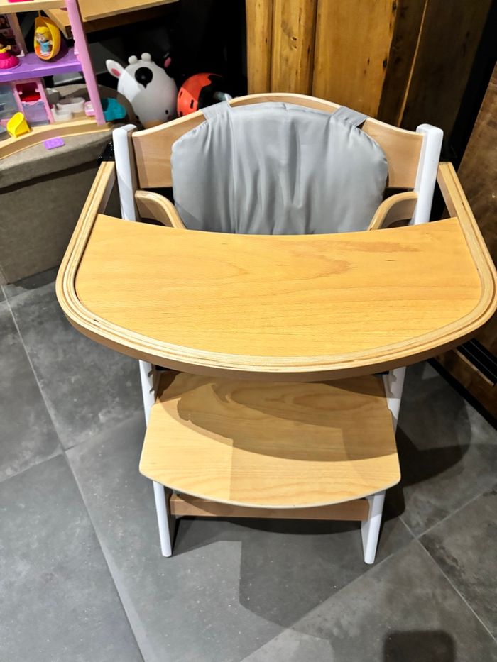 KINDERKRAFT — Chaise haute évolutive Enock White Wood - photo numéro 7