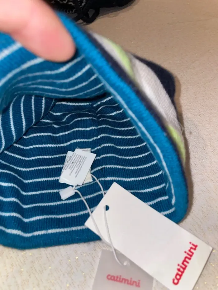 Bonnet réversible catimini 49 cm neuf - photo numéro 2