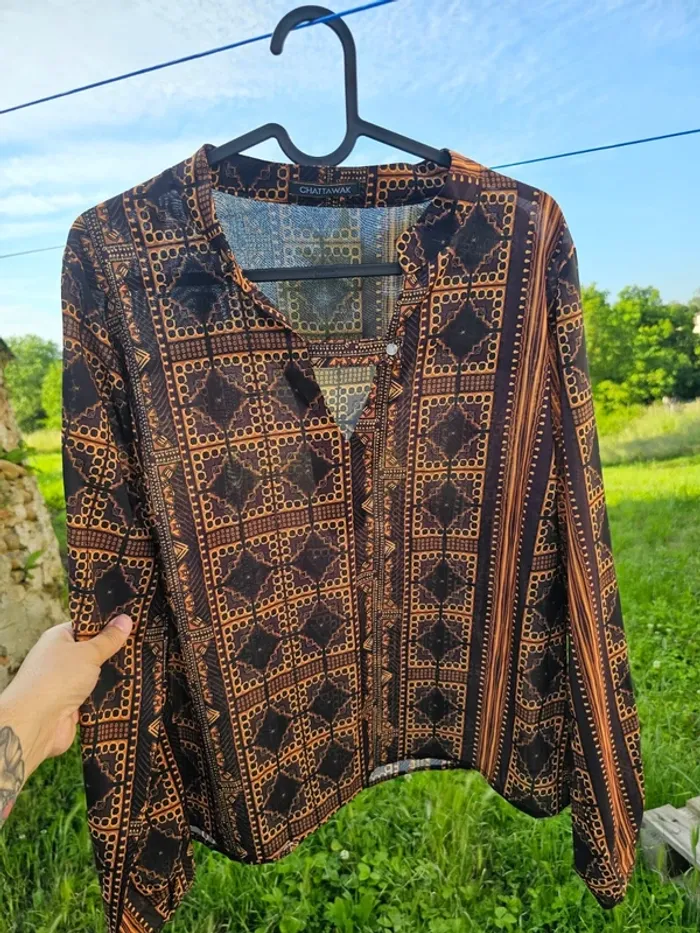 Blouse/chemisier  femme t 40 marron - photo numéro 12