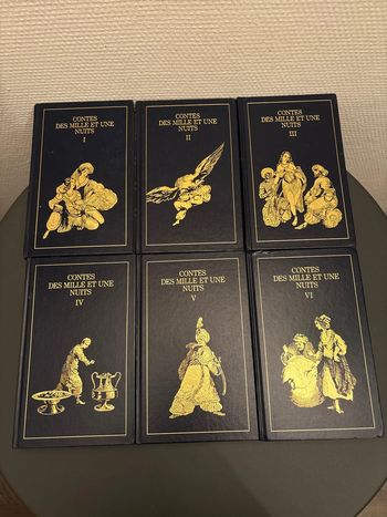 Lot de 6 tomes reliés Contes des Mille et une nuits