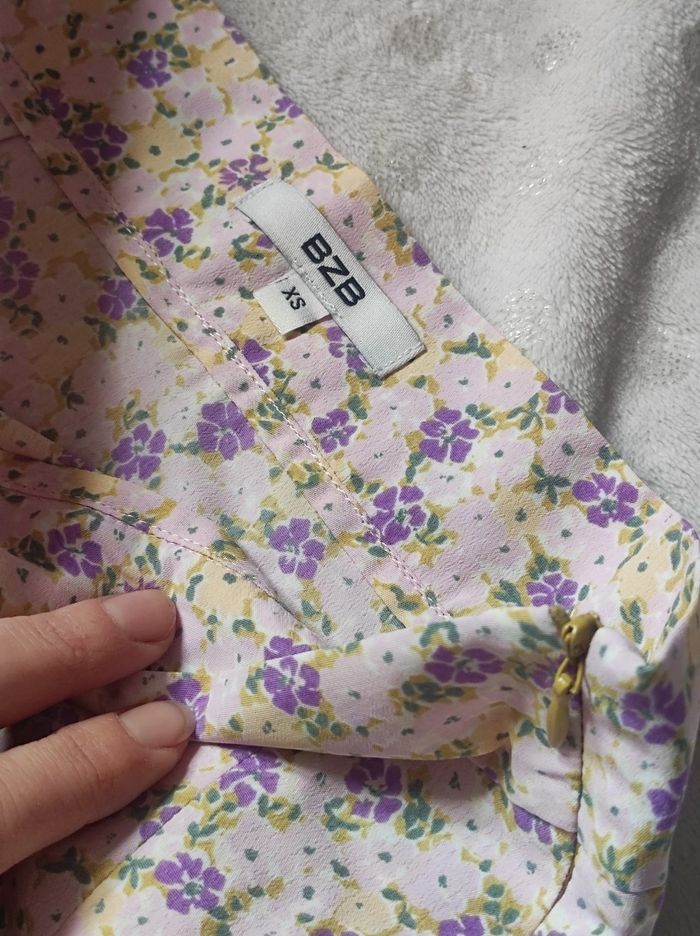 Jupe longue échancrée imprimée fleurie taille XS - photo numéro 5