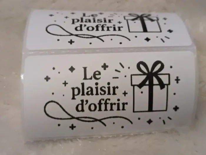 Étiquettes “Le plaisir d’offrir” Lot de 25
