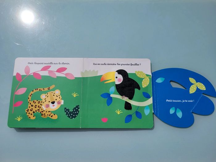 Livre à toucher Collection Petit-doux Fleurus 🐆 Cache-cache dans la jungle 🐊 72 - photo numéro 13