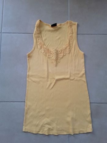Débardeur jaune femme 44 TBE