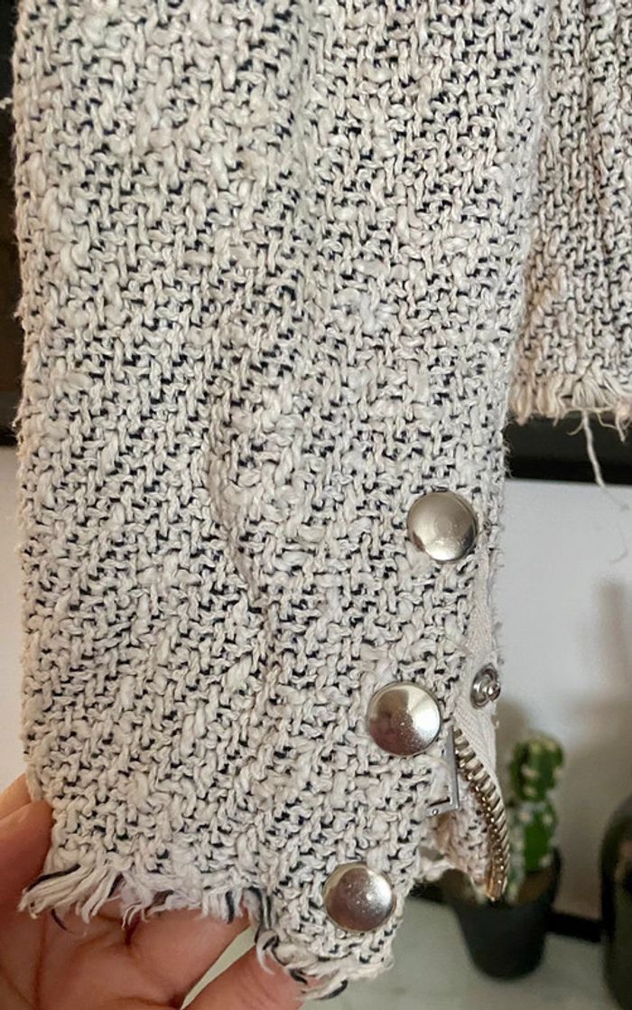 Veste Tweed Style Usée  Taille 36 IRO - photo numéro 5