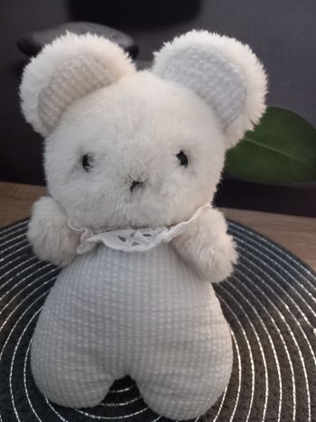 Peluche souris grelot vintage la petite boutique création CDJ 21cm