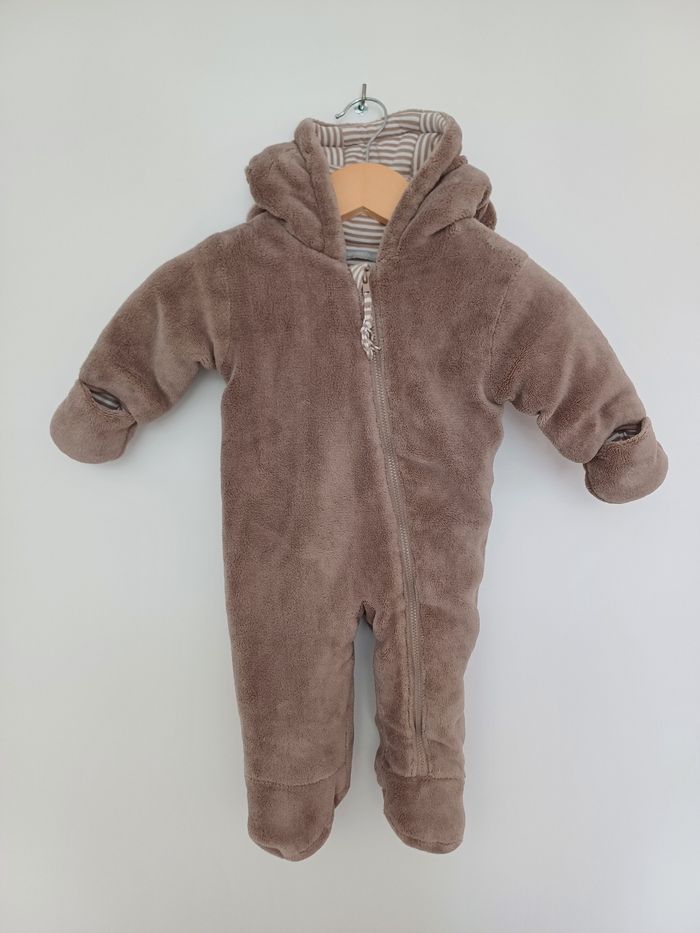 Combinaison pilote manches longues à capuche / bébé 6 mois  /  3 suisses