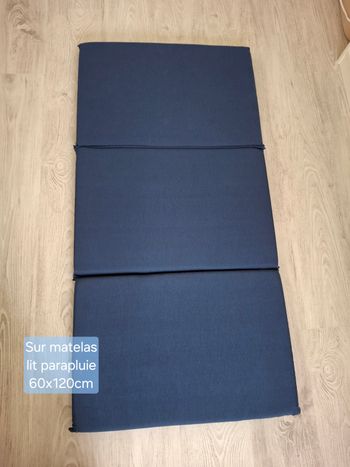 Matelas surmatelas pour lit bébé 60×120 avec housse de transport