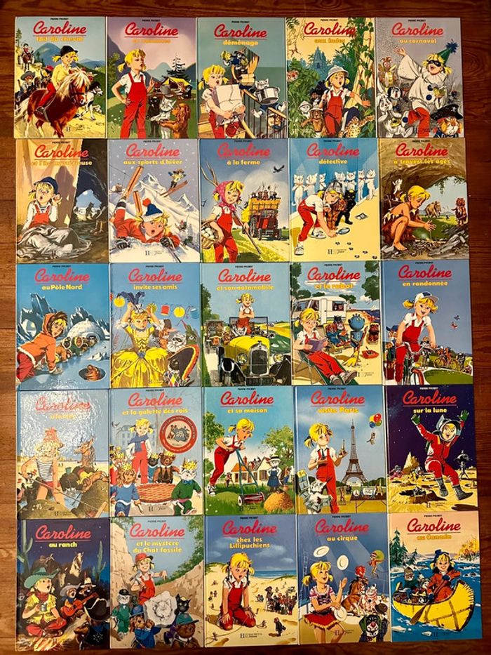 Lot d’exception de 25 albums livres bd Caroline Hachette Pierre Probst