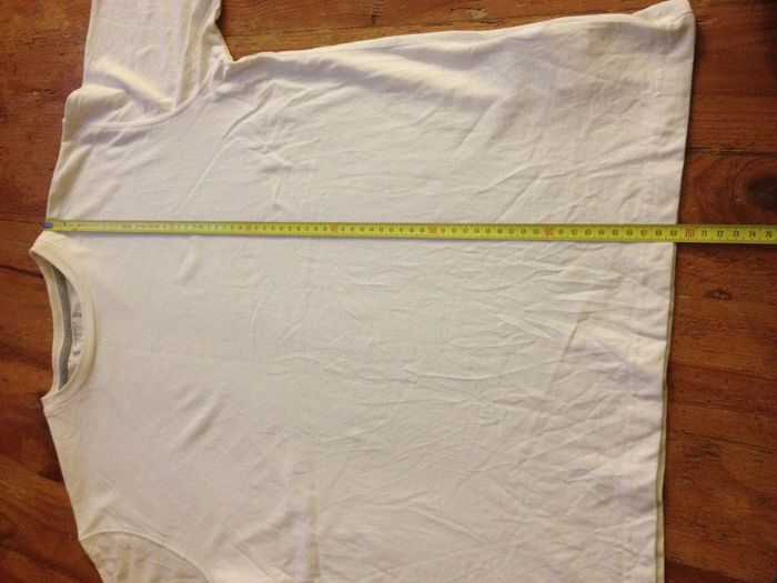 T shirt léger blanc ◦ col rond ◦ manches courtes ◦ look masculin ◦ taille 40 ◦ tex - photo numéro 4