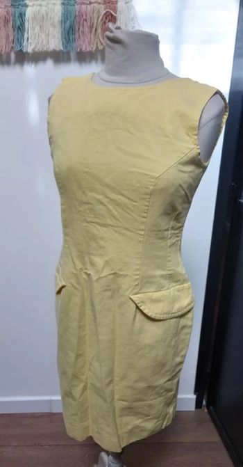 Robe d été jaune style rétro t 40 42 platine