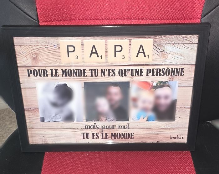 Cadre fêtes des pères a personnalisé - photo numéro 2