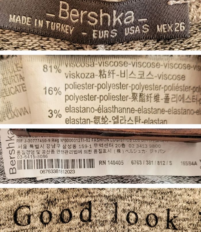 Lot 2 Pulls TS/TFr36 -Promod Noir à Pois Blancs & Bershka Gris Chiné & Epaules Dénudées - photo numéro 8