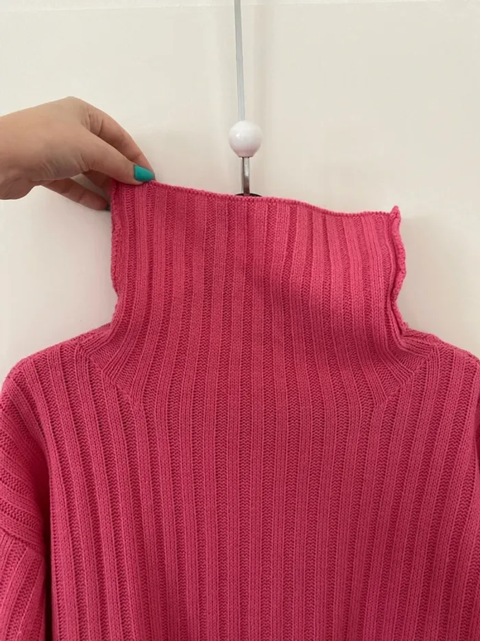 Pull col roulé rose vif SHEIN - photo numéro 5