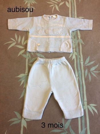 Ensemble coton et polaire aubisou 3 mois