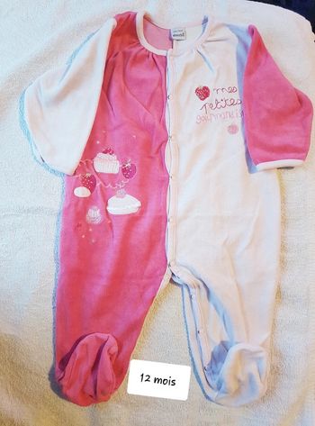 Pyjama velour absorba 12 mois