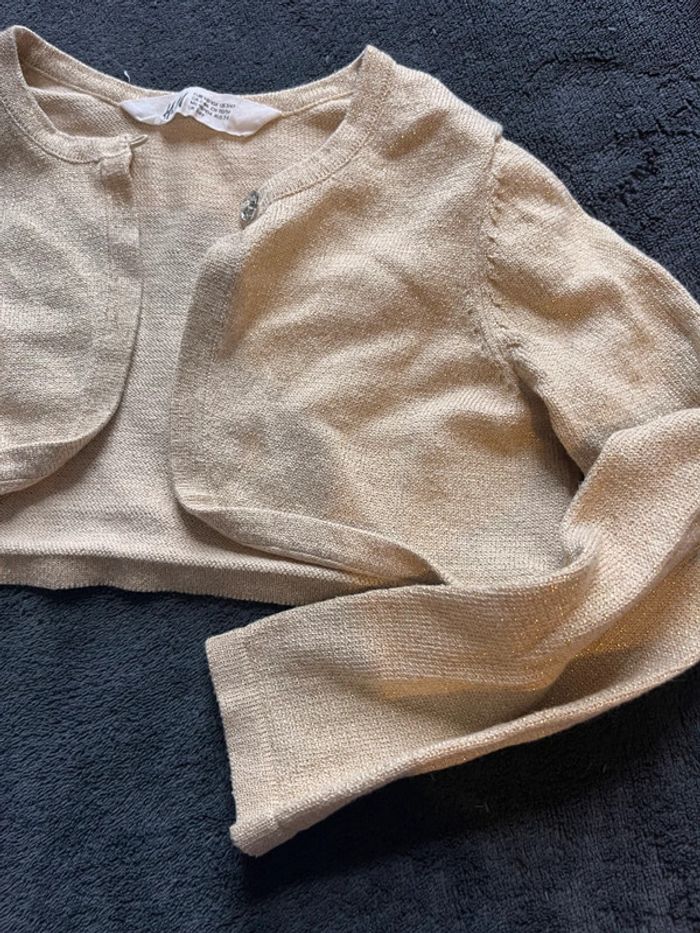 Gilet fille doré H&M 3/4 ans - photo numéro 2
