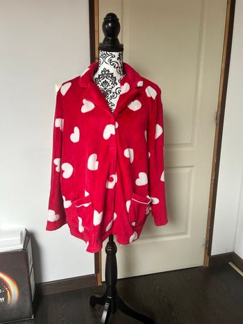 Haut de pyjama Undiz taille L rouge à cœurs