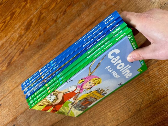 Lot de 7 livres Caroline Pierre Probst Amerique bleu vert je lis tout seul album bd Hachette - photo numéro 3