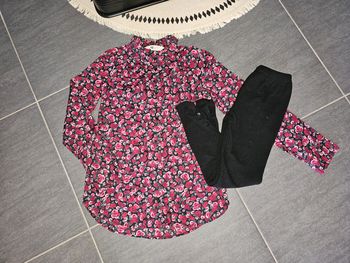 Chemise +leggings fille 10 ans