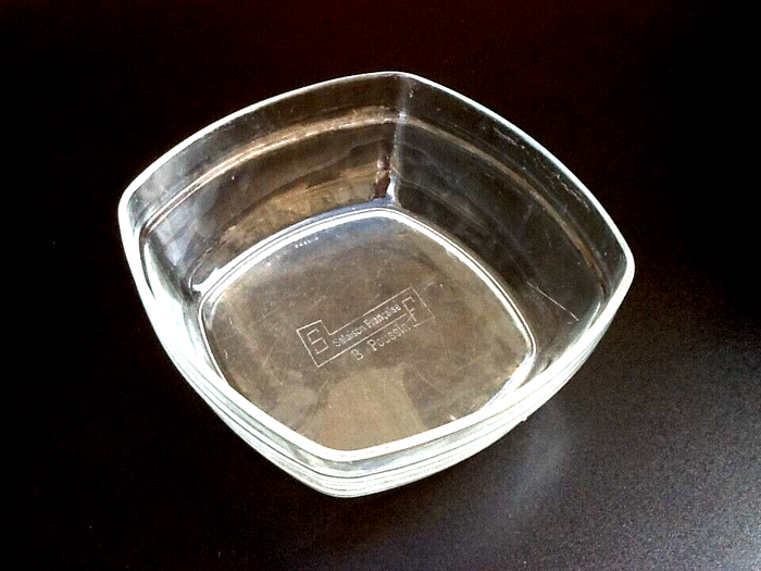 Années 1970 Plat Arcoroc Verre transparent SF (Salaison Française) B Poussin - photo numéro 2