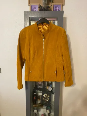 superbe veste cuir marron clair M&s mode 48