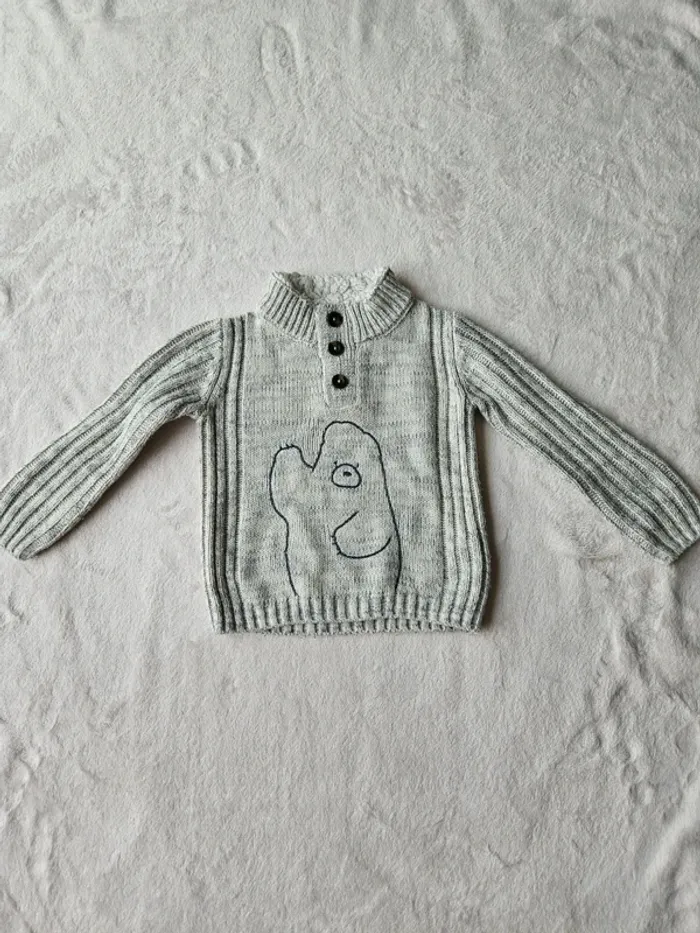 Pull bien chaud et tout doux tex baby 36m