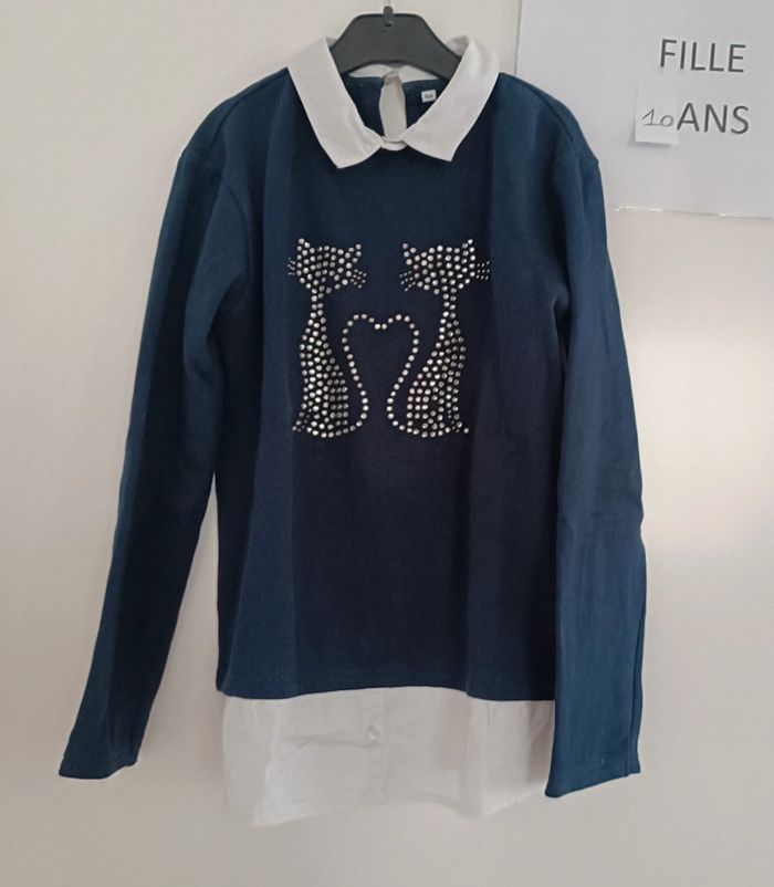 Pull col chemisier 10 ans