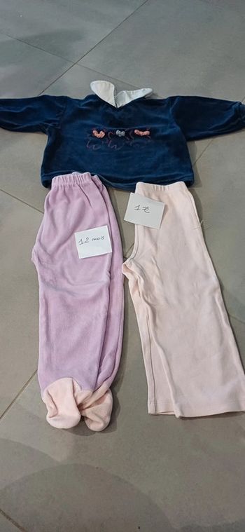 Lot 1 haut pyjama + 2 bas pyjamas