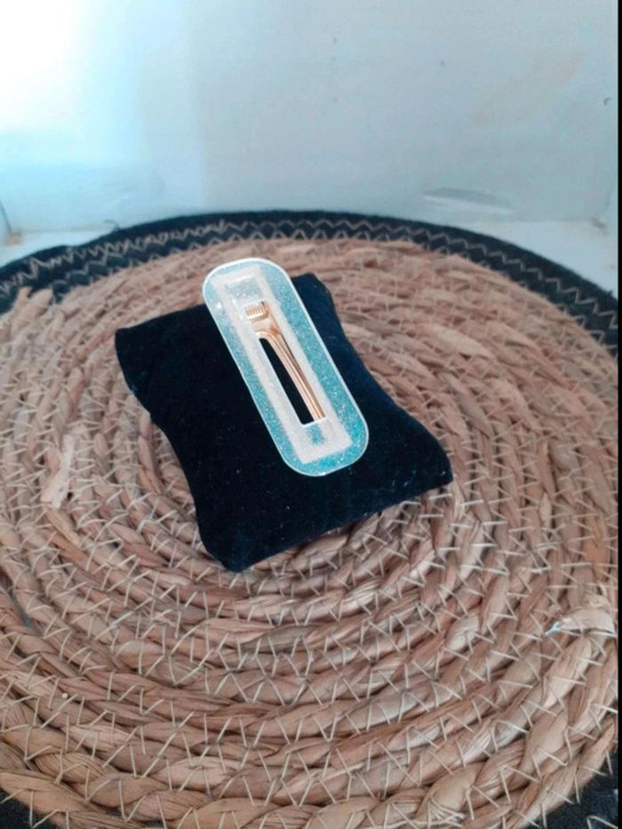 Barrette cheveux transparente pailletée n°6 - photo numéro 3