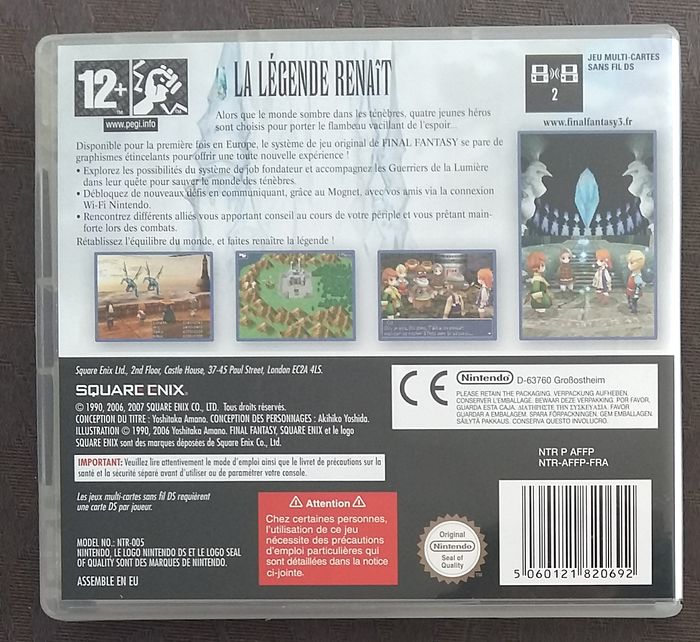 Jeux DS Final Fantasy 3 (COMPLET) - photo numéro 2